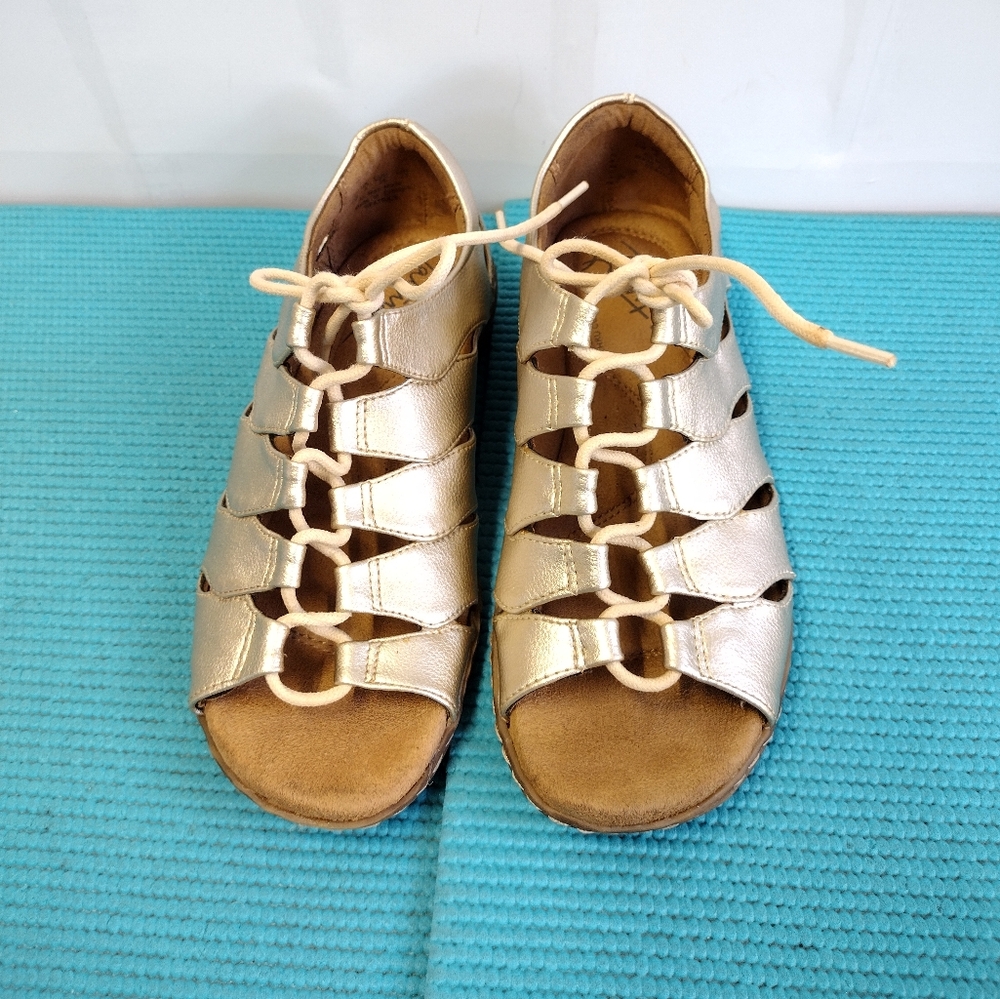 Natural Soul Sandals Flats Wedge Beatrice Gladiator Lace Up 6W